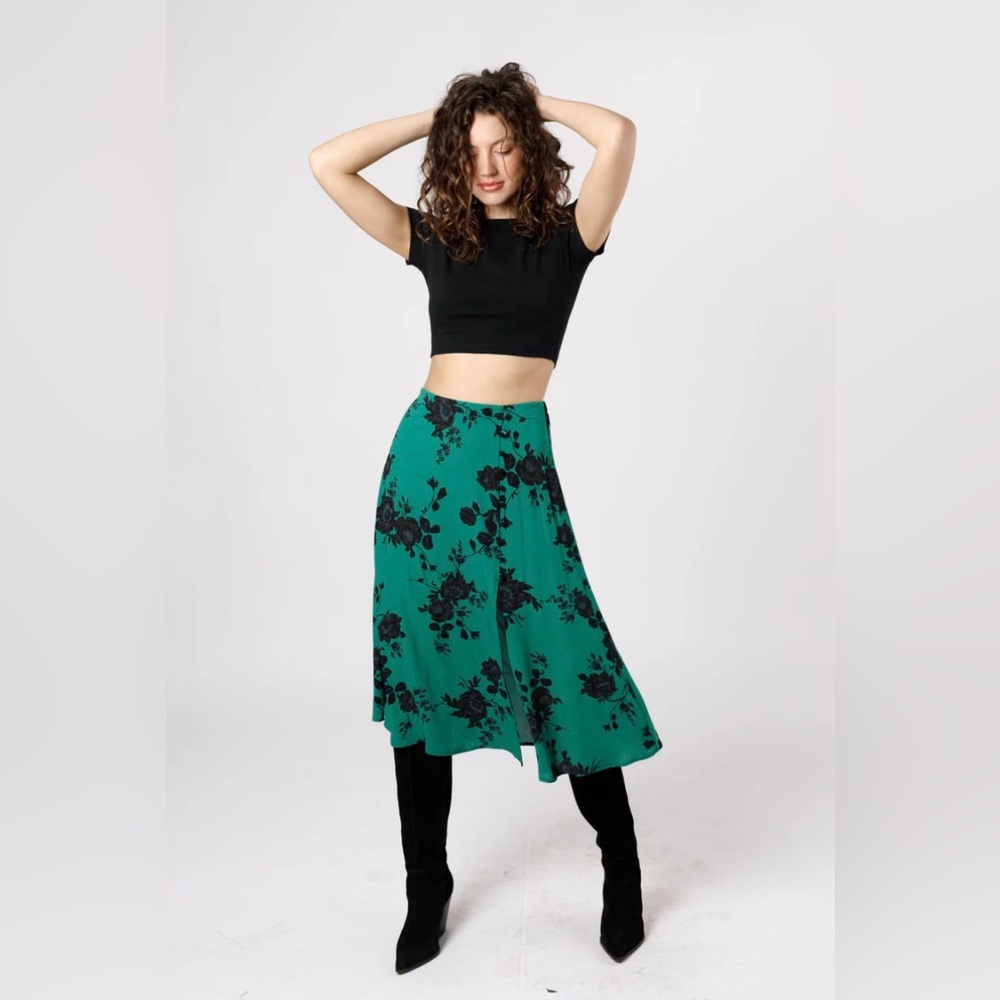 Band of the Free Etta Emerald Midi Skirt
